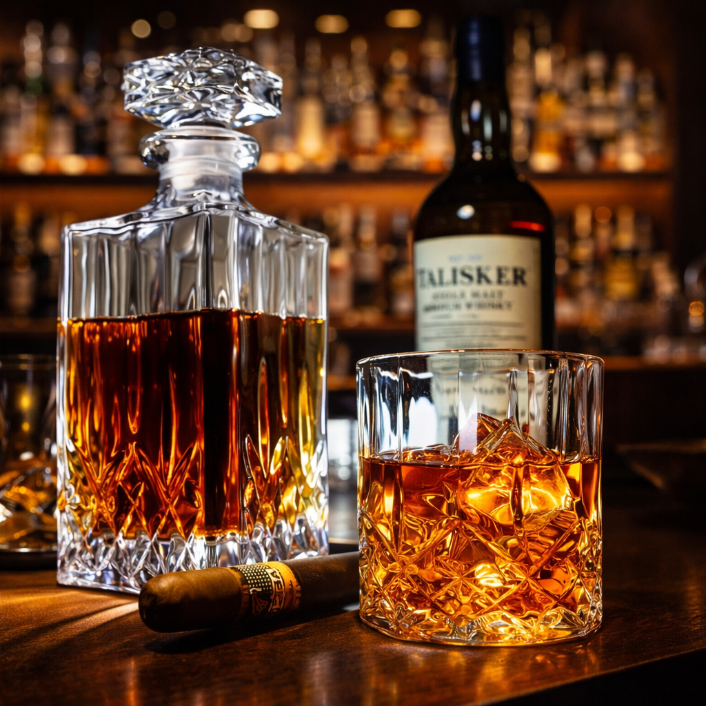 Karafa na whisky – Klasická broušená