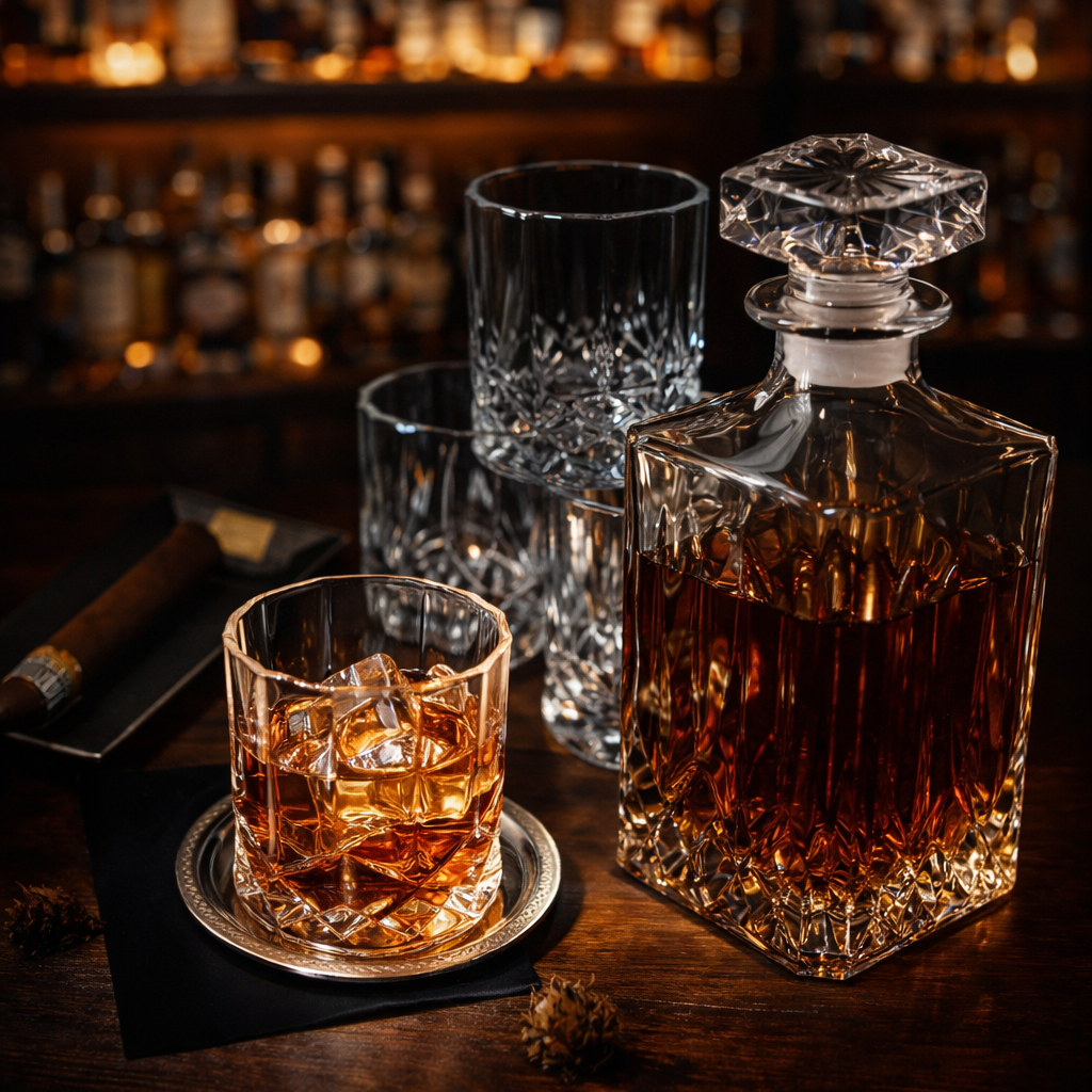 Karafa na whisky – Klasická broušená