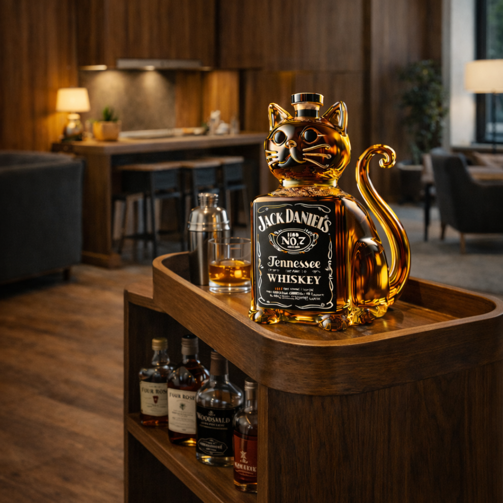 Karafa na whisky – Kočka
