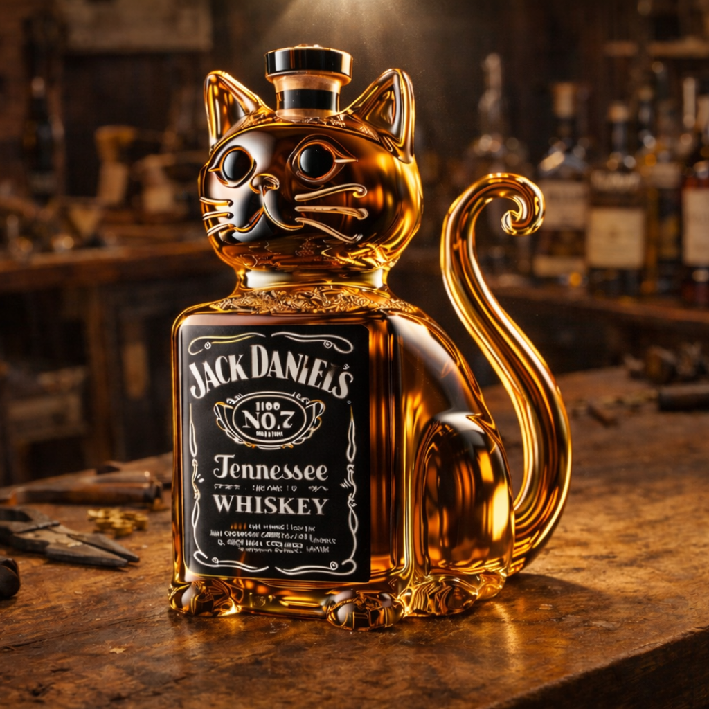 Karafa na whisky – Kočka