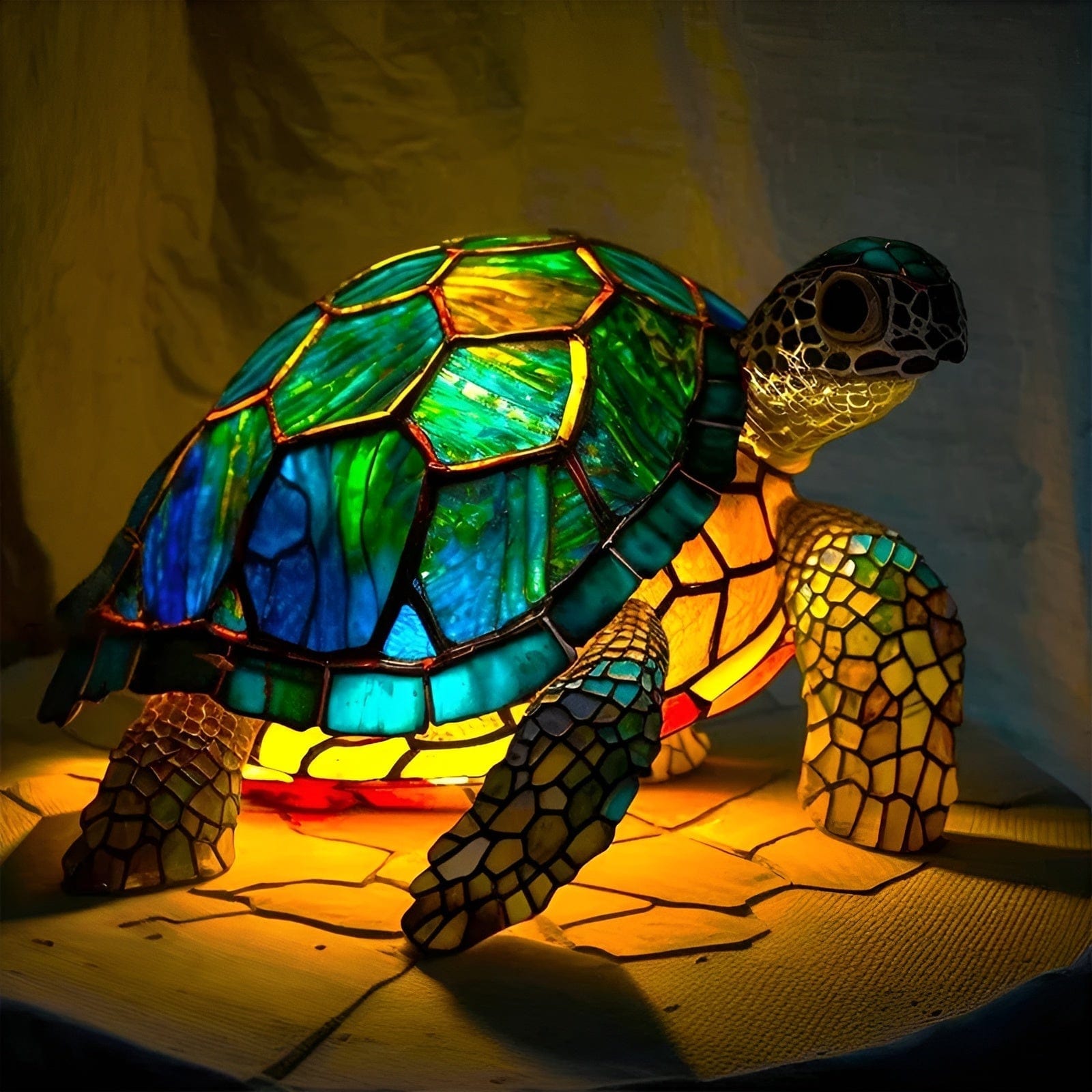 Lampa ve stylu Tiffany – Želva