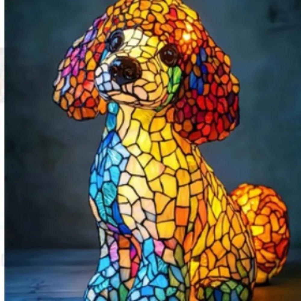Lampa ve stylu Tiffany – Věrný pes