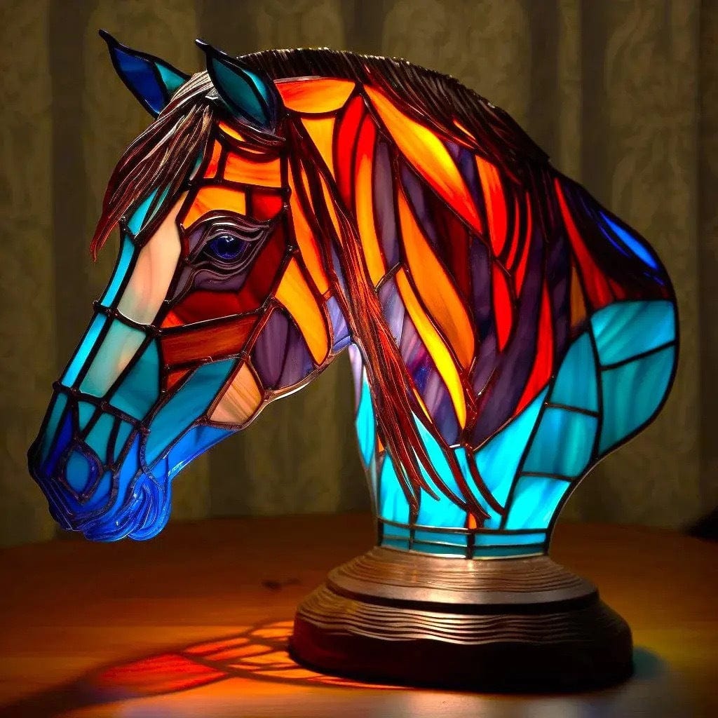 Lampa ve stylu Tiffany – Kůň