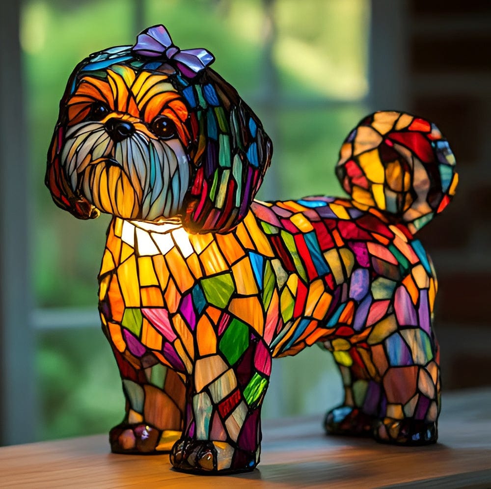 Lampa ve stylu Tiffany – Ši-cu s mašlí