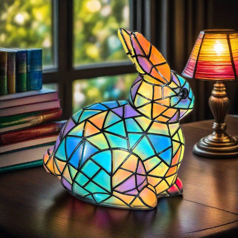 Lampa ve stylu Tiffany – Králík