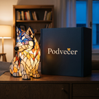 Lampa ve stylu Tiffany – Husky – dárkové balení Podvečer