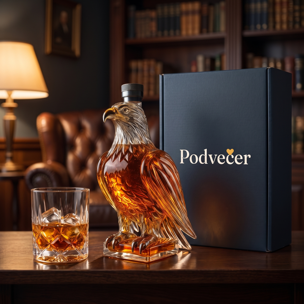 Karafa na whisky – Orel – dárkové balení Podvečer