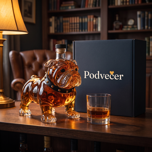 Karafa na whisky – Buldok – dárkové balení Podvečer