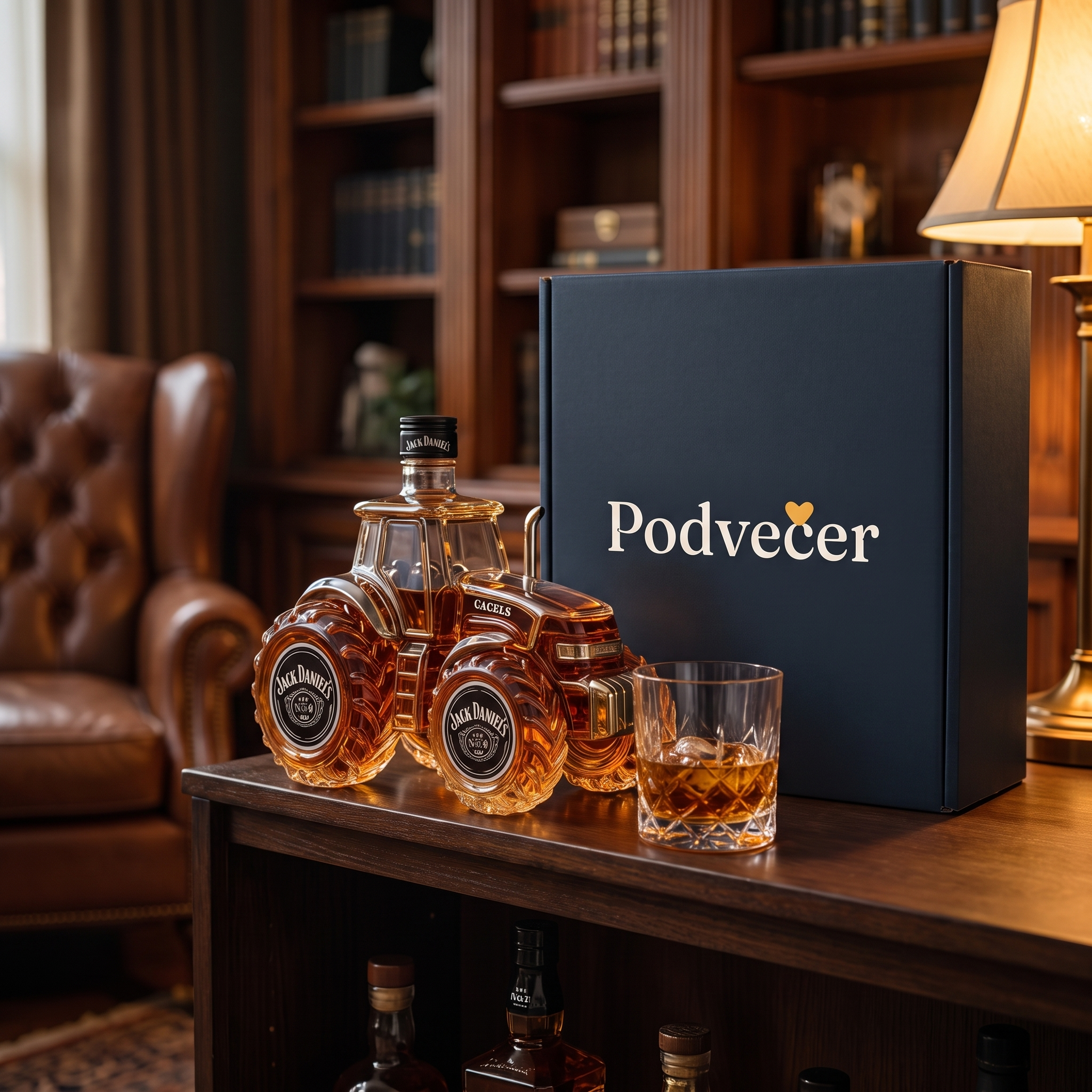 Karafa na whisky – Traktor – speciální edice – dárkové balení Podvečer