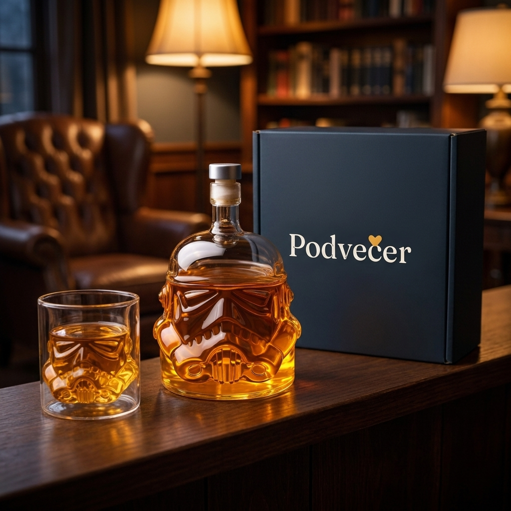 Whisky set – karafa a sklenice – dárkové balení Podvečer