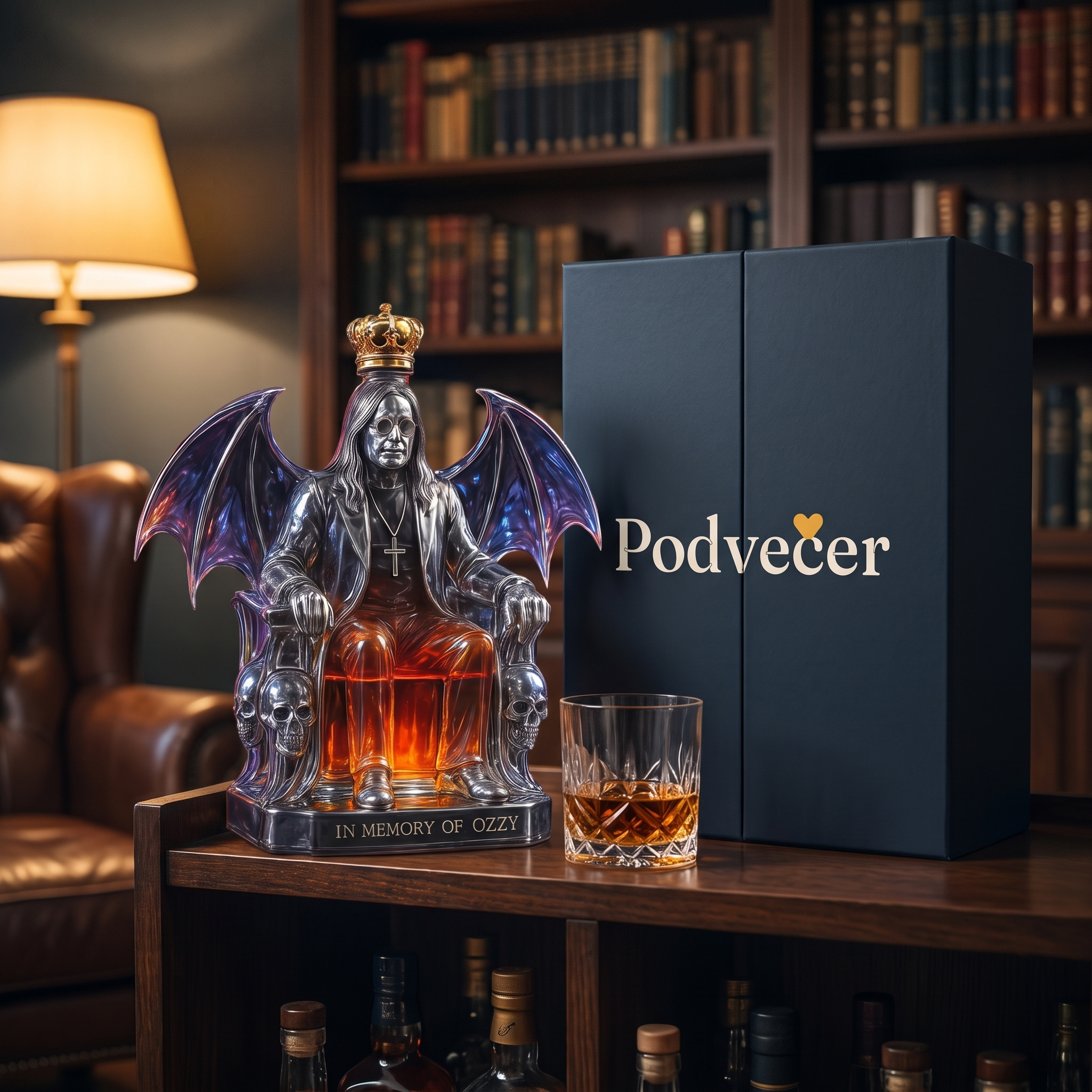 Karafa na whisky – Rocková legenda – dárkové balení Podvečer