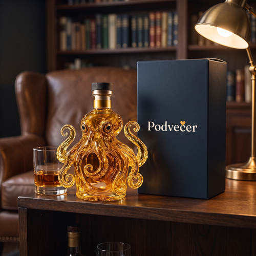 Karafa na whisky – Chobotnice – dárkové balení Podvečer